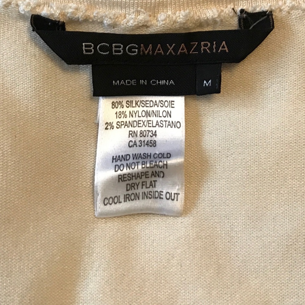 BCBG Sequin Trim V-Neck Knit Top - Picture 6 of 8